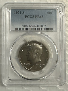 1971 S 50C Kennedy Half Dollar PCGS PR68 (lowest Price On eBay) # OA 75