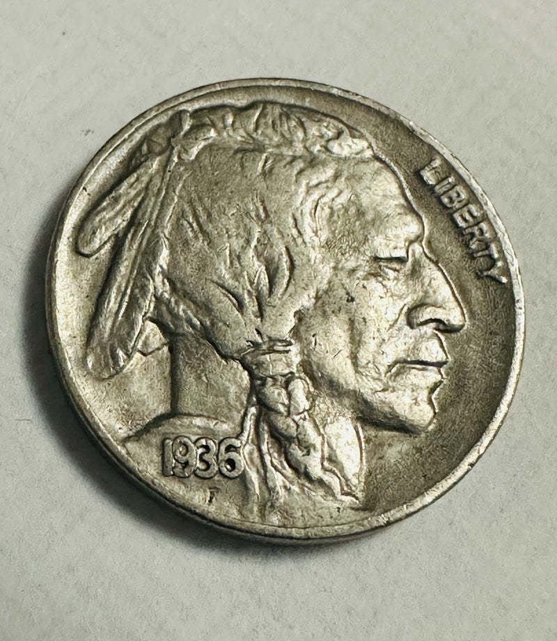 1936 Buffalo Nickel - Almost Uncirculated (AU) As Shown # BN201
