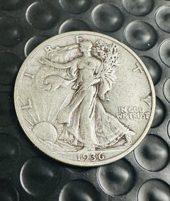 1936 S Walking Liberty Half Dollar 90% Silver VF-XF Details As Shown #WLHD1936-S