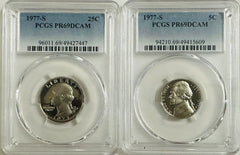 Lot Of 2 PCGS graded 1977-S Coins PR69DCAM AS PICTURED # OA 83 (Book Value $31)