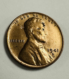 1941 S Lincoln Cent Penny - AU Condition -As Pictured~# LWP 202