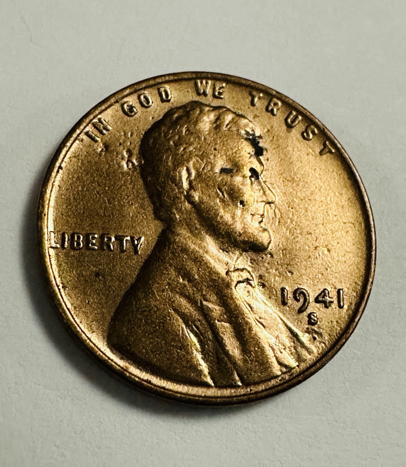 1941 S Lincoln Cent Penny - AU Condition -As Pictured~# LWP 202