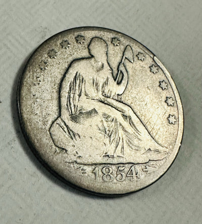 1854-O Arrow Seated Liberty Half Dollar  Good+ W/ Full Date & Mint Mark # SLHD#2