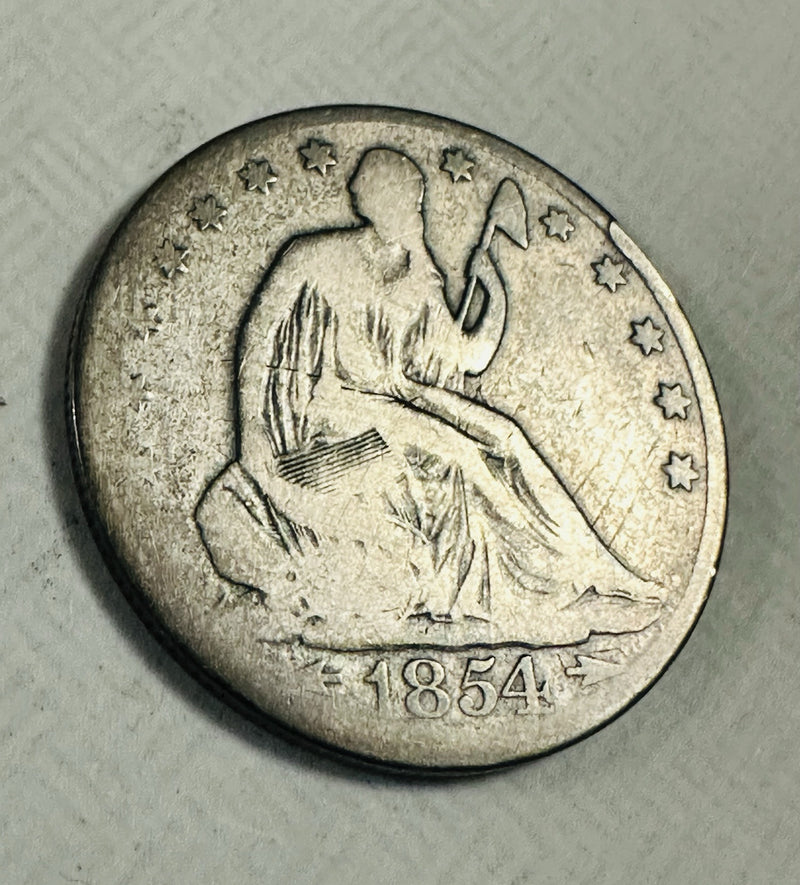 1854-O Arrow Seated Liberty Half Dollar  Good+ W/ Full Date & Mint Mark # SLHD#2