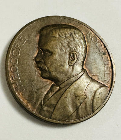 ''RARE'' 1905 President Theodore Roosevelt Inaugural 2nd Term Bronze Medal.