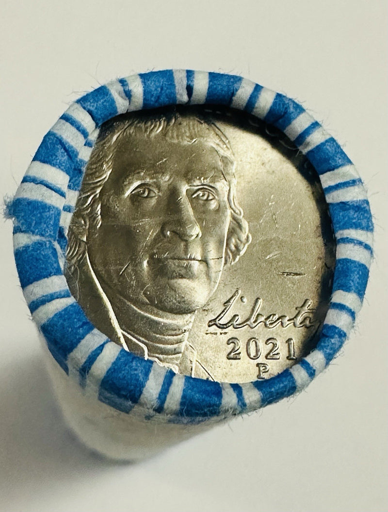 2021 P JEFFERSON NICKEL 40 COIN ORIGINAL BANK ROLL CH BU #03