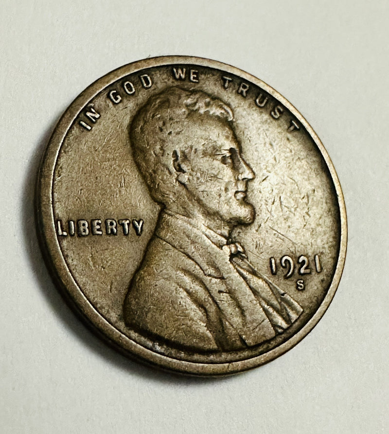 1921-S Semi Key Lincoln Wheat Cent XF Details As Pictured # LWP 201 SKXF