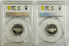 lot of 2 jefferson nickel~80's & 90's~PCGS PR69DCAM (PCGS BOOK VALUE $30) # 105