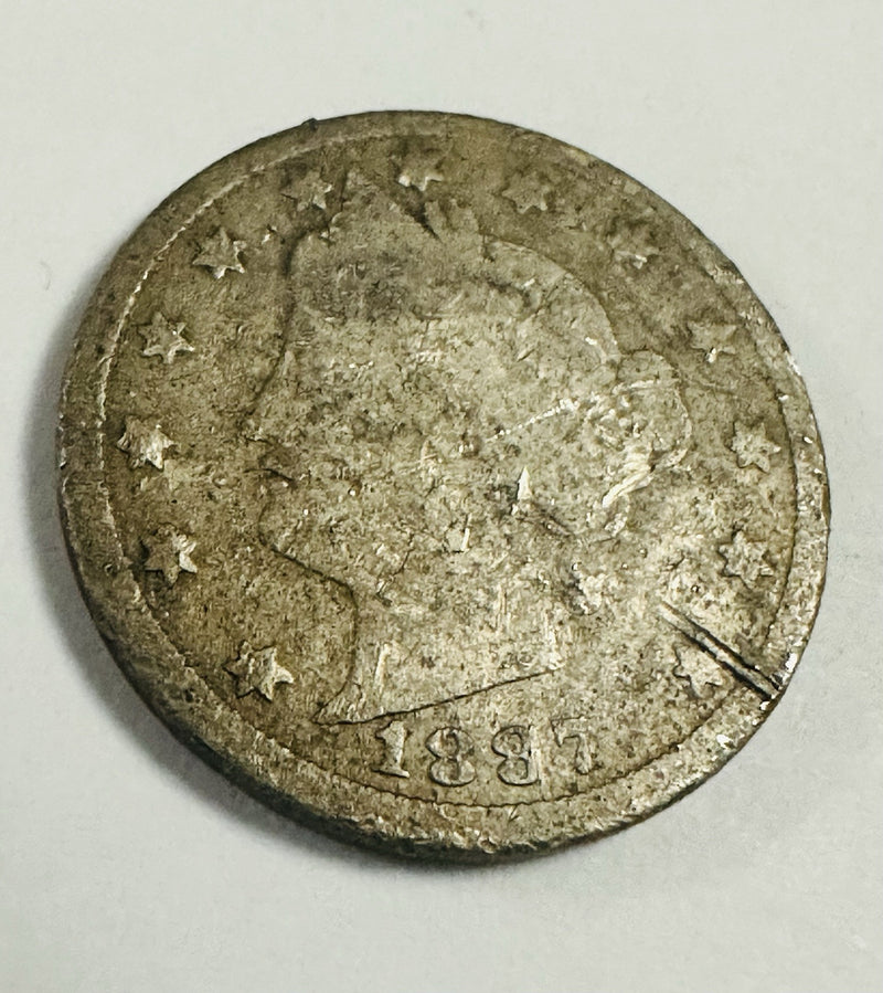 1887 Liberty Nickel - Scarce  Semi-key  Better Date As Pictured # VN 1887 SKD