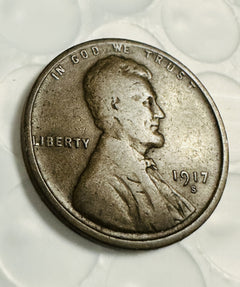 1917-S Lincoln Wheat Cent VF-XF Condition - Semi Key Date- Low Price #LWP 1917-S
