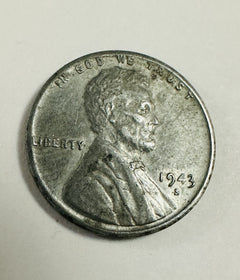 1943 PDS Steel Penny WWII Wartime Cent in VF Condition(piece Of US History) #WWP