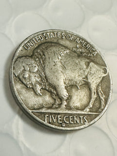 1938-D 5C Buffalo Nickel W/ Full Date & Almost Full Horn As Pictured # BN 104