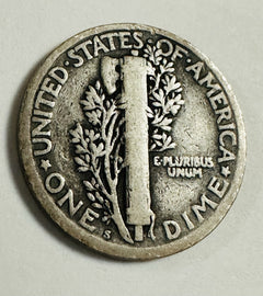 1918-S mercury dime VF Details As Shown # MD 1918-S VFD