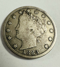 1883 NO CENTS Liberty V Nickel TOUGH DATE! FIRST YEAR OF ISSUE As Pictured #LVN8