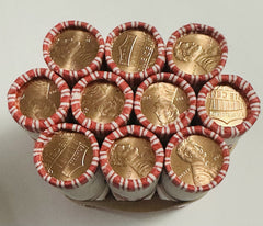 2022 P LINCOLN CENTS 50 COINS ROLL STILL IN ORIGINAL BANK WRAP GEM BU AS SHOWN#2