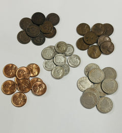 Starter Collection Lot of 5 US Coins SILVER & 100+ YEAR OLD- NO Junk coins #SC 6
