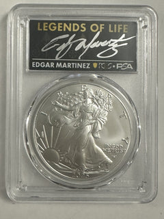 2025 $1 American Silver Eagle 1oz PCGS MS70 FS Legends of Life Edgar Martinez#89