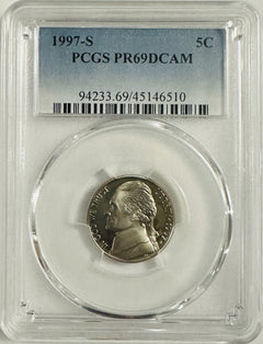 lot of 2 jefferson nickel~80's & 90's~PCGS PR69DCAM (PCGS BOOK VALUE $30) # 104