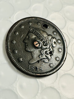 1838 Philadelphia Mint Copper Coronet Head Large Cent As Pictured # CHLC 1838 AP
