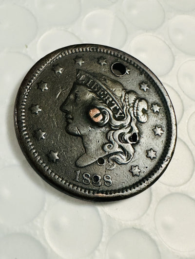 1838 Philadelphia Mint Copper Coronet Head Large Cent As Pictured # CHLC 1838 AP