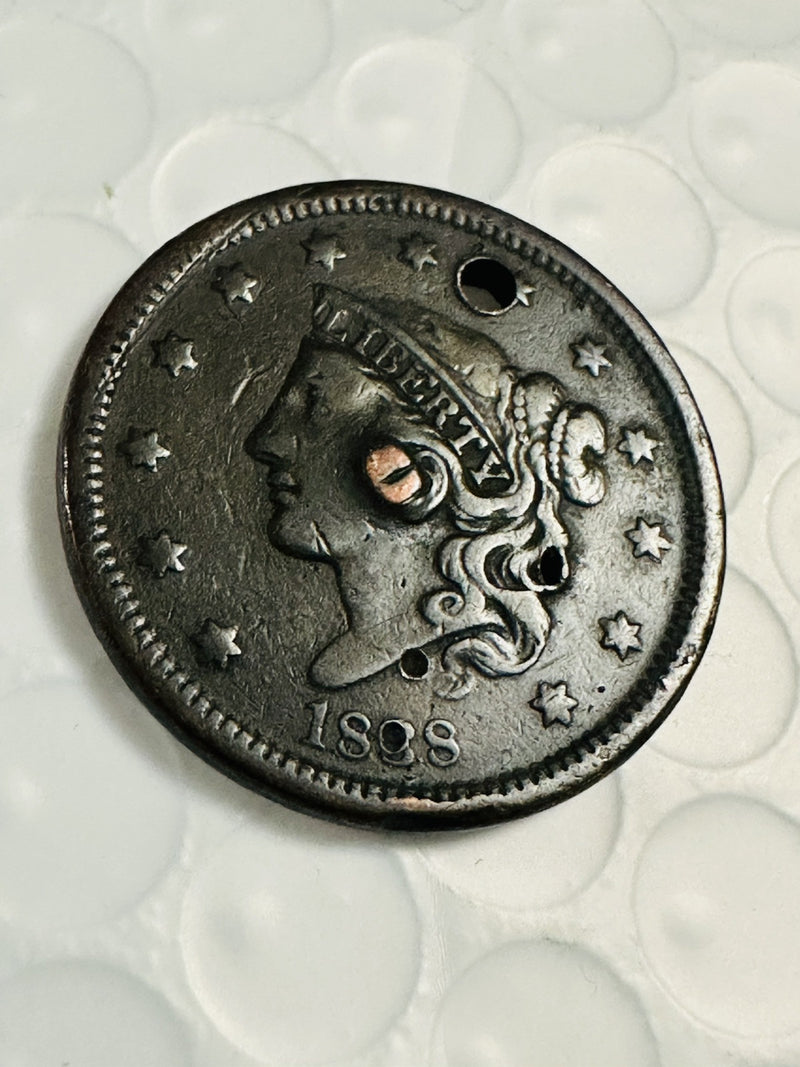 1838 Philadelphia Mint Copper Coronet Head Large Cent As Pictured # CHLC 1838 AP