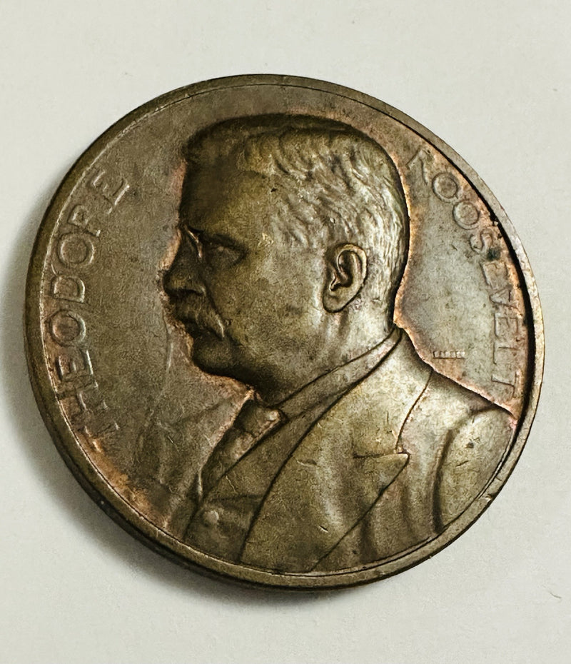 ''RARE'' 1905 President Theodore Roosevelt Inaugural 2nd Term Bronze Medal.