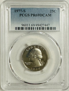 Lot Of 2 PCGS graded 1977-S Coins PR69DCAM AS PICTURED # OA 83 (Book Value $31)