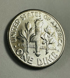 1955-D Roosevelt Dime Gem BU Frosty White As Pictured # RD 1955-D (546-54)