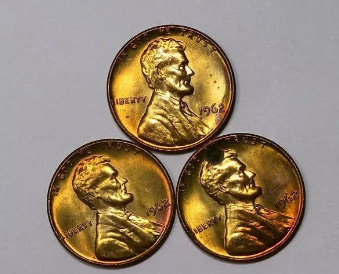 1962-P CENT GEM COLOR Toned As Pictured (1-coin) Three Available #1962-P(534-70)