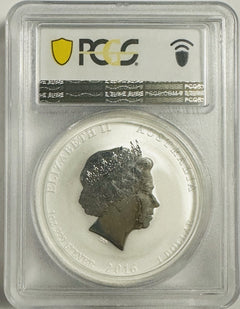 2016 P Australia PCGS MS69 Year of the Monkey $1 1oz  .999 Silver #110 Gold SHLD