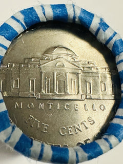 2019 P JEFFERSON NICKEL 40 COIN ORIGINAL BANK ROLL CH BU ( End Looks Full Steps)