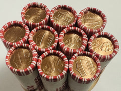 2022 P LINCOLN CENTS 50 PENNIES ROLL STILL IN ORIGINAL BANK WRAP GEM BU AS SHOWN