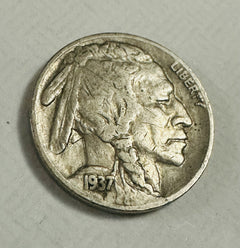 1937 s buffalo nickel Full Date & Partial Horn As Pictured # BN 1937-S FDPHAP