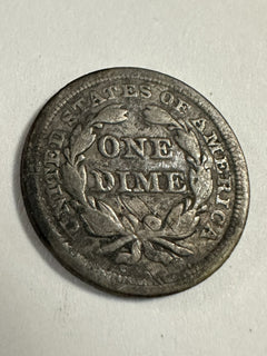 1856 Seated Liberty Dime Circulated As Pictured  # SLD 1856 CAP