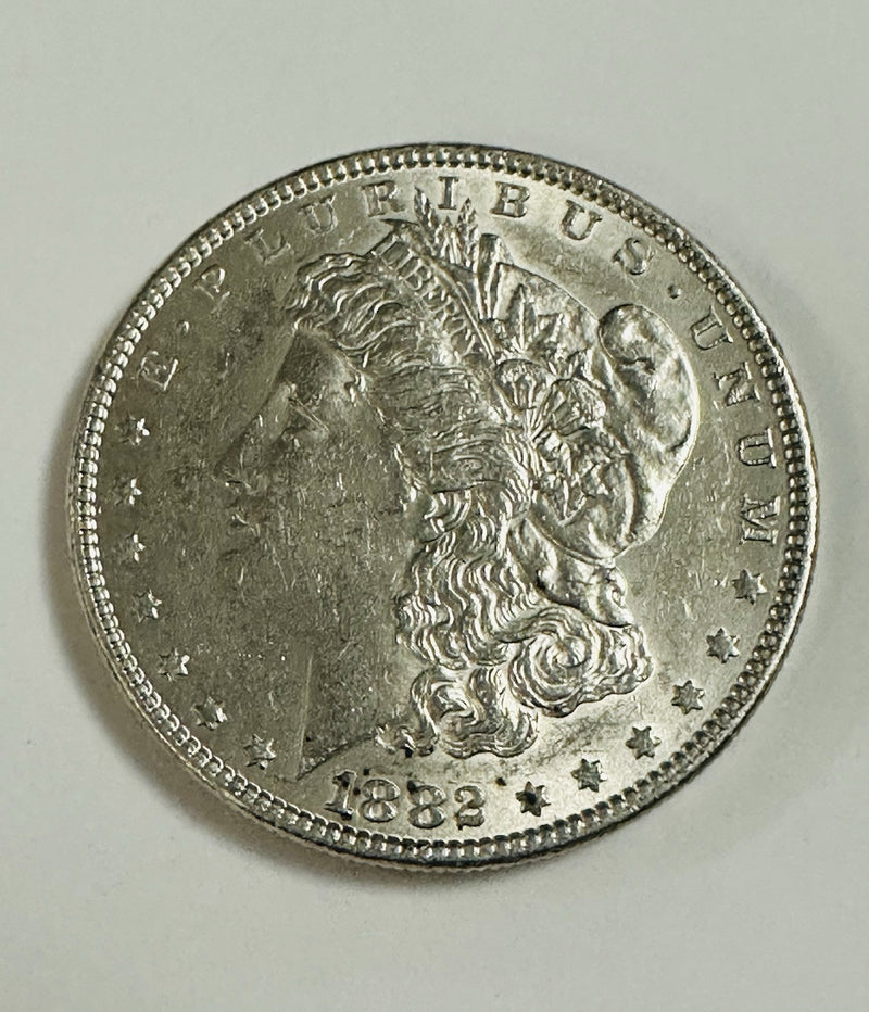 1882 P Morgan Silver Dollar $1 Uncirculated 90% Silver As Shown #MSD 1882-P USAS