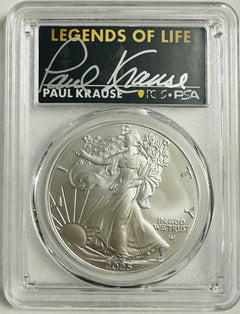 2025 $1 American Silver Eagle 1oz PCGS MS70 FS Legends of Life Paul Krause#OA147