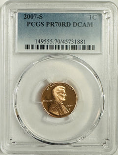 2007-S Lincoln Memorial Cent PCGS PERFECT PR70 DCAM (Lowest Price On eBay) #O116