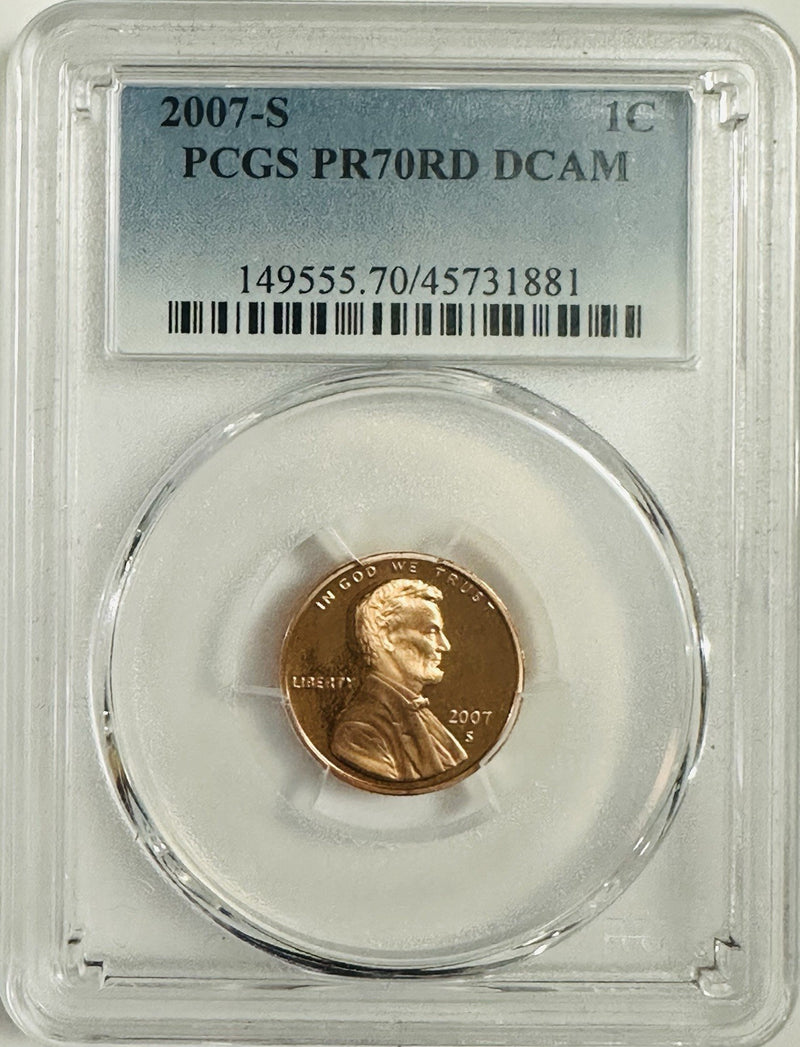 2007-S Lincoln Memorial Cent PCGS PERFECT PR70 DCAM (Lowest Price On eBay) #O116