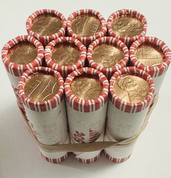 2022 P LINCOLN CENTS 50 COINS ROLL STILL IN ORIGINAL BANK WRAP GEM BU AS SHOWN#2