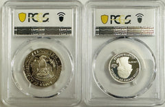 Silver Lot Of 2 PR69DCAM COINS ( Kennedy Half & National Park Quarter) # OA 118