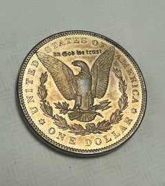 1890 $1 Morgan 90% Silver Dollar  BU Condition With Brownish Toned As Shown #MD1