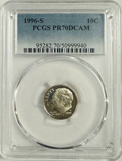 Lot Of 3 Perfect PR70DCAM DIMES FROM 1980's, 90's & 2000's As Pictured # OA 117