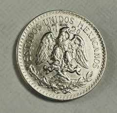 1943 Mexico Silver 50 Centavos Coin “LIBERTAD” With “Liberty Cap”Uncirculated #2