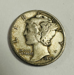 1940 D Mercury Dime 10c 90% Silver (XF+) Extra Fine + As Shown # MD 1940-D XF+