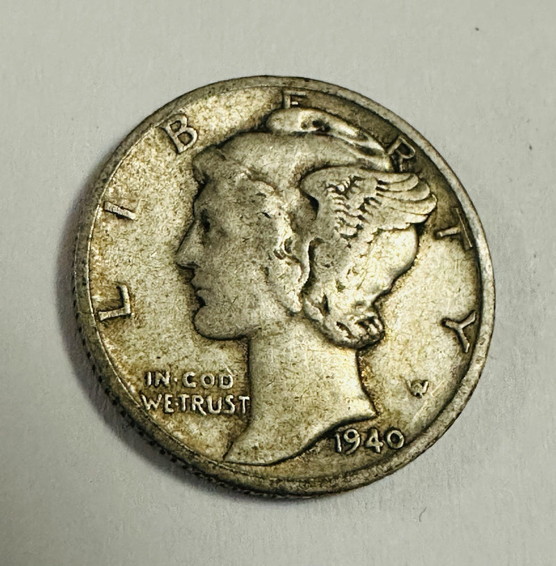 1940 D Mercury Dime 10c 90% Silver (XF+) Extra Fine + As Shown # MD 1940-D XF+