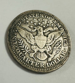 1914-P Barber Quarter, VF-XF Details As Pictured Better Date # BSQ 1914-P VF-XF