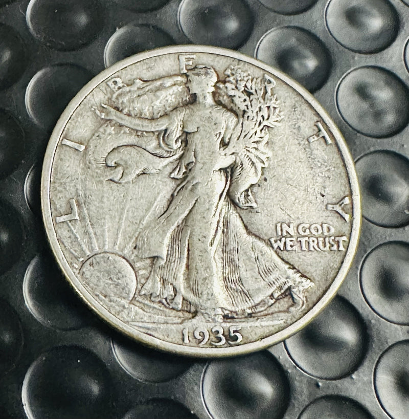 1935-D 50C Walking Liberty 90% Silver Half Dollar XF- Details  # WLHD 1935-D XF