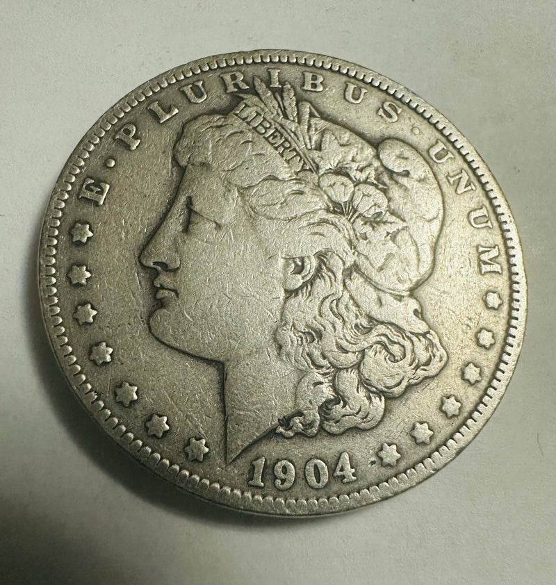 1904 P Morgan 90% Silver Dollar - VF - As Shown # MSD 1904-P VF