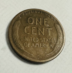 1924-S Wheat Cent Copper Coin Tough Date F-XF Details As Pictured # LWP 201