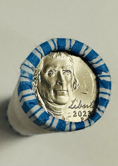 2023 P JEFFERSON NICKEL 40 COIN ORIGINAL BANK ROLL CH BU ( End Looks Full Steps)